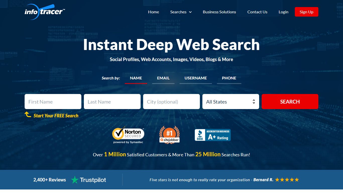 Deep Web Search Engine | InfoTracer